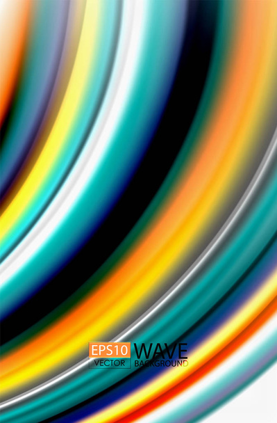 Rainbow color waves, vector blurred abstract background - Wektor, obraz
