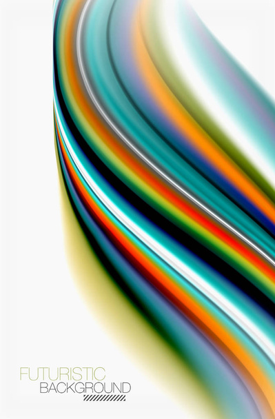 Duha barevné vlny, vektorové rozmazané pozadí abstraktní - Vektor, obrázek