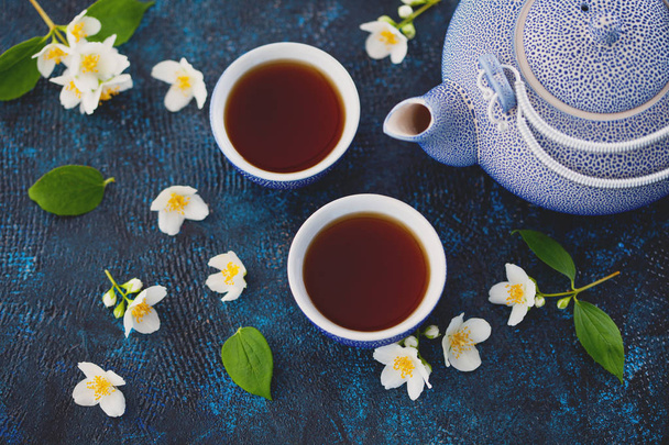 a friss virág jázmin tea kiadványról - Fotó, kép