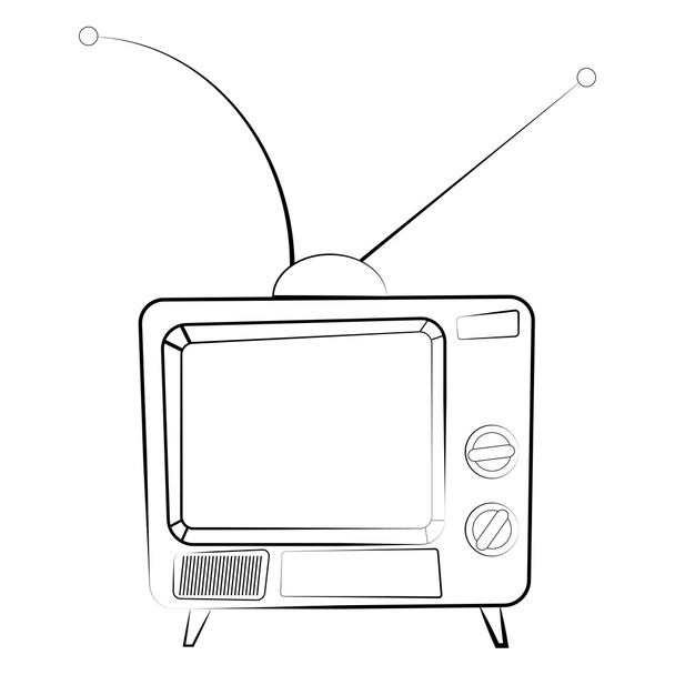 Retro TV set - Vetor, Imagem