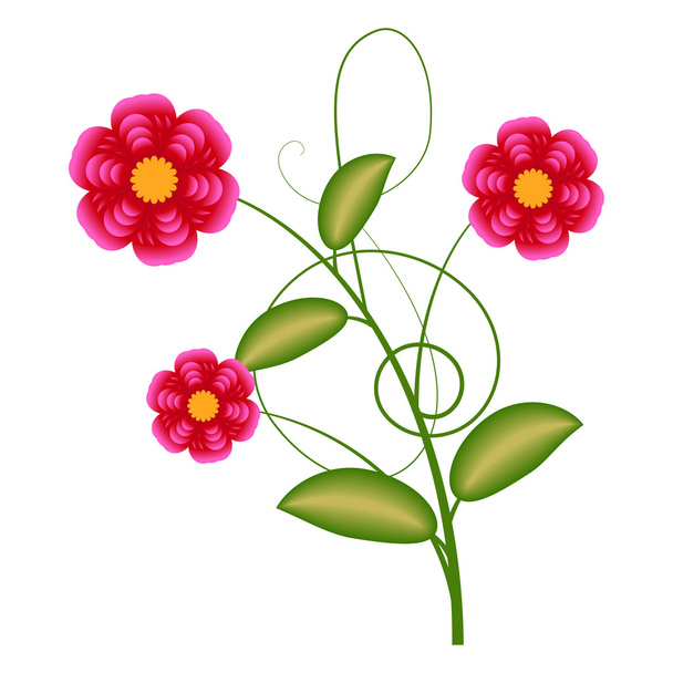 Red flowers - Vector, Image