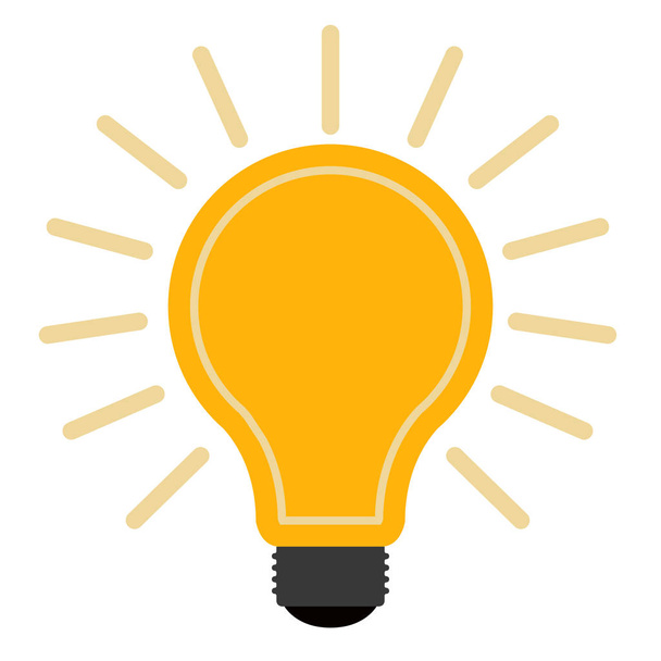 Isolated lightbulb icon - Vector, Image
