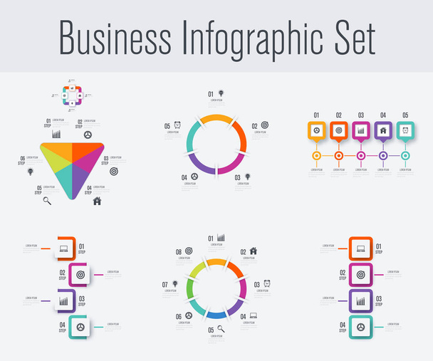 Set met infographics - Vector, afbeelding