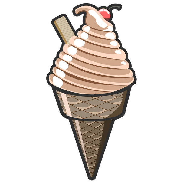 Ice cream icon - Vector, afbeelding
