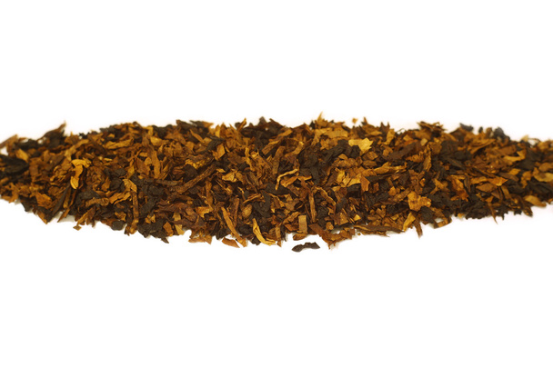 Pilha de tabaco para cachimbo isolada sobre branco
 - Foto, Imagem