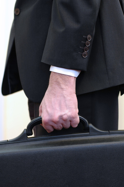 Businessman holding briefcase - Foto, Imagen