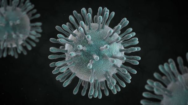 Ilustração 3D do vírus MERS
 - Foto, Imagem
