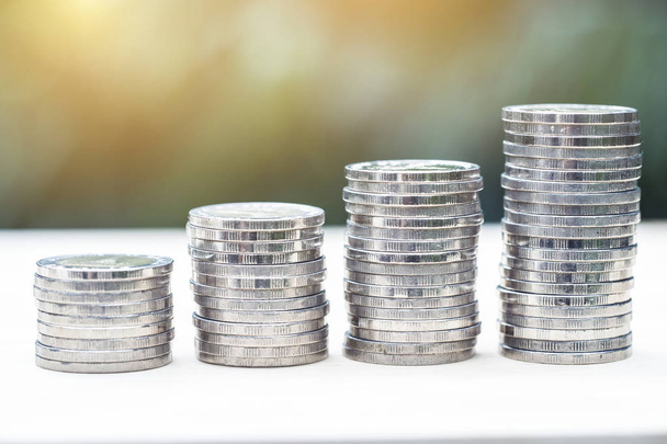 money growth concept , stack of coins - Zdjęcie, obraz