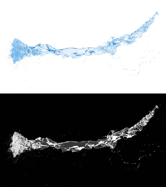 Animazione 3D di un flusso d'acqua blu
 - Foto, immagini