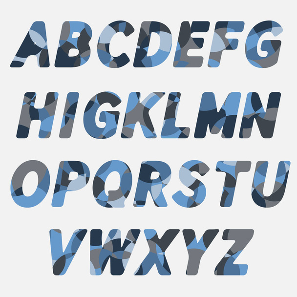ABC.Colorful creative funny alphabet letters. Vector illustration - Vektor, obrázek