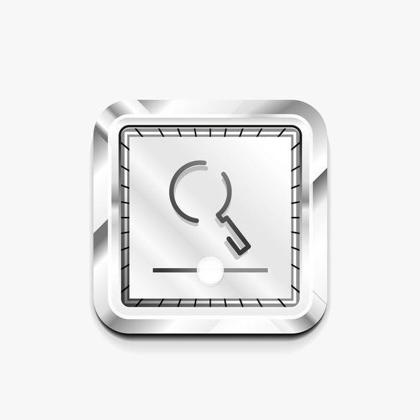 Search magnifyier web button, magnify icon. Modern magnifying glass sign, web site design or mobile app - Wektor, obraz