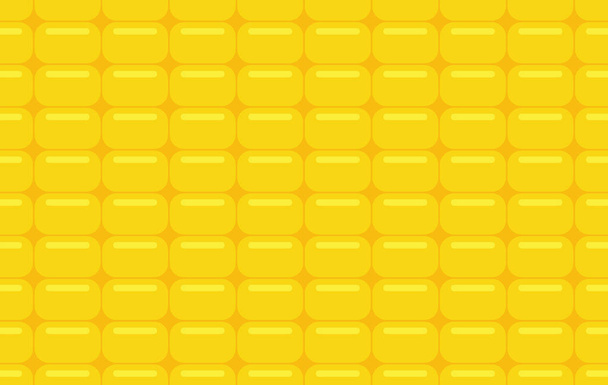 Varrat nélküli mintát kukorica textúra, mintás, sárga háttér, lapos stílusú - Vektor, kép