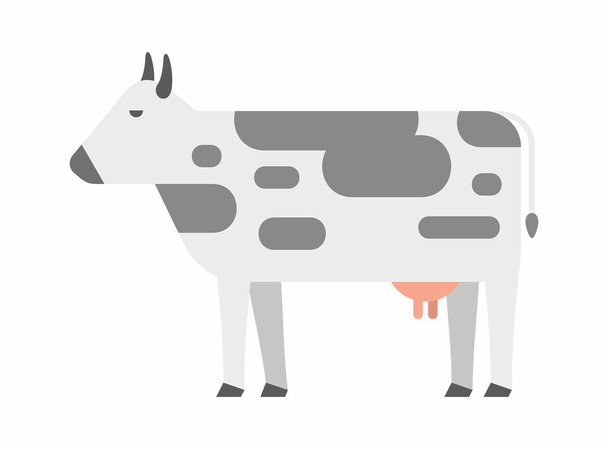 Ícone de vaca. estilo plano. isolado em fundo branco
 - Vetor, Imagem
