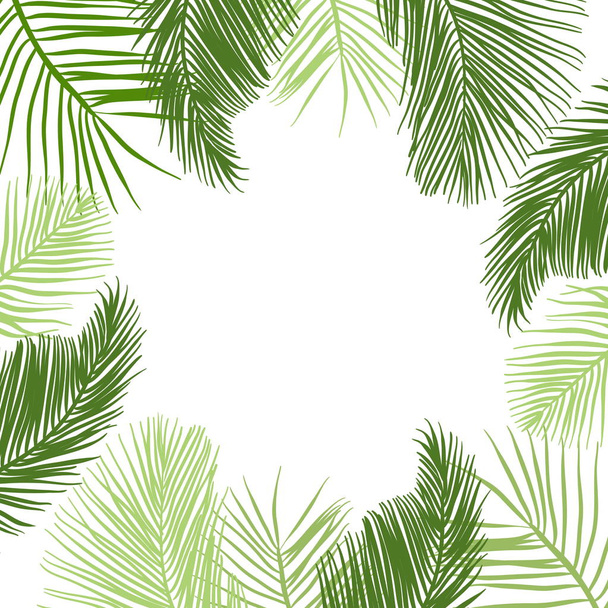 Tropical palm leaves, jungle leaves seamless vector floral pattern. Vector background. - Vektor, kép