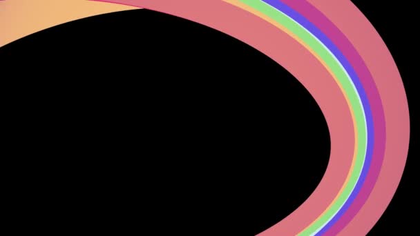 weiche Farben flach Regenbogen Rahmen gebogene Süßigkeiten Linie nahtlose Schleife abstrakte Form Animation Hintergrund neue Qualität universelle Bewegung dynamische animierte bunte fröhliche Videoaufnahmen - Filmmaterial, Video