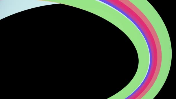 Lágy színek lapos szivárvány ívelt váz candy vonal varrat nélküli hurok absztrakt forma animáció háttér új minőségű univerzális mozgás dinamikus animált színes örömteli videofelvétel - Felvétel, videó