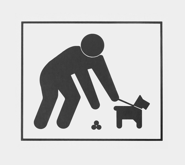 Знак, що вимагає від власників собак забрати відходи тварин
. - Фото, зображення