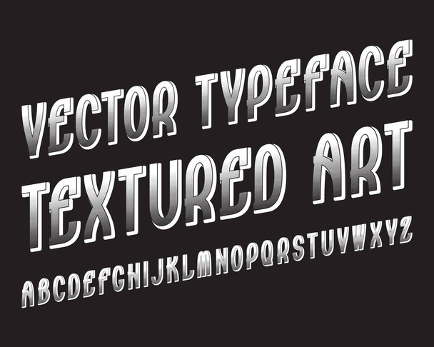 Texturált vektor Art betűtípust. Fehér kontrasztos betűtípussal. Elszigetelt angol ábécé. - Vektor, kép