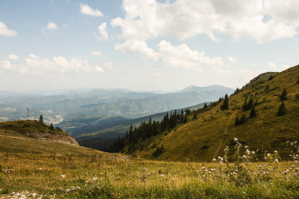 Photo of beautiful mountain landscape.Image is intentionally toned. - Valokuva, kuva
