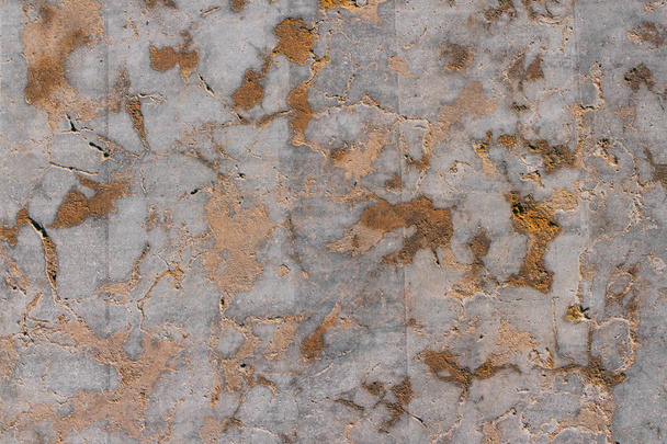 The texture of a natural gray stone with golden impregnations. Copy space stone background. - Φωτογραφία, εικόνα