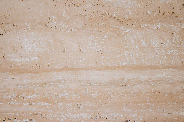 Textura de piedra caliza beige natural. Copiar espacio piedra fondo
. - Foto, Imagen