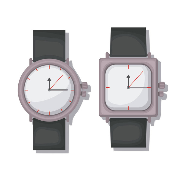 wristwatch masculine accessory icon - Vector, imagen