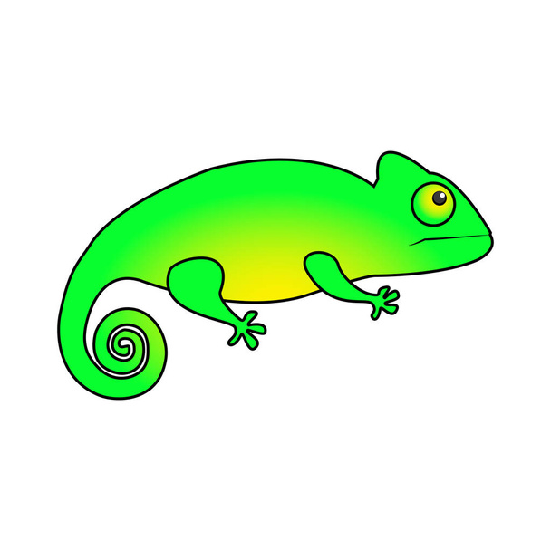 Skvělý design zelená Gecko na bílém pozadí - Vektor, obrázek