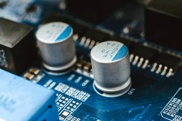 Computador placa chip circuito cpu core tecnologia azul
 - Foto, Imagem