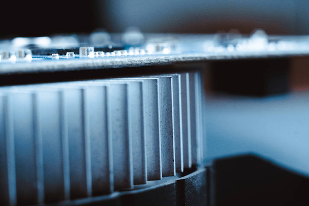 Computador placa chip circuito cpu core tecnologia azul
 - Foto, Imagem