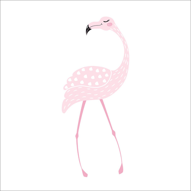 Flamingo cute print - Wektor, obraz
