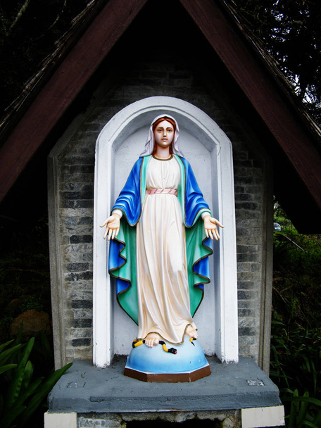 A Szűz Mária szobor a kertben. - Fotó, kép