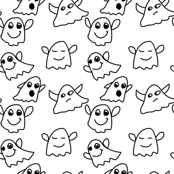 seamless pattern with ghosts - Вектор, зображення