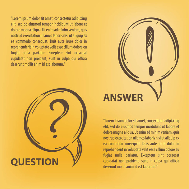 Question and answer symbols in speech bubbles - Vektor, obrázek