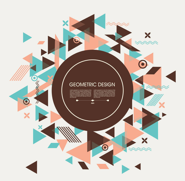 Flat geometric pattern, can be used for brochures, banners, placards, posters, flyers. - Vector, Image