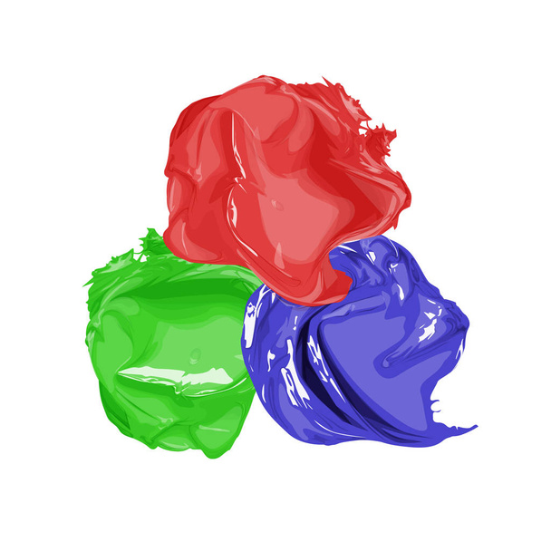 Χρώμα RGB χώρων πινέλο περίγραμμα εικόνα ρεαλιστική διάνυσμα - Διάνυσμα, εικόνα