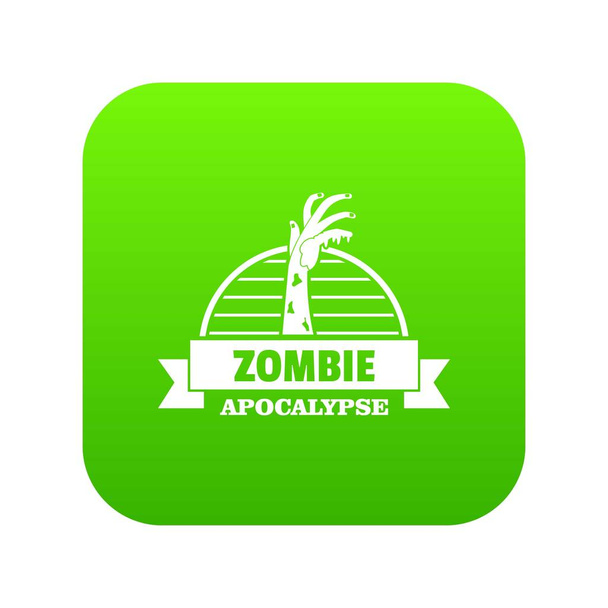 Zombie catching icon green vector - Vector, Image