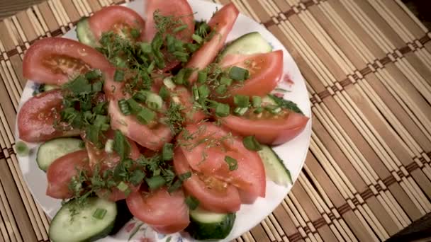 paradicsom saláta zöld hagyma - Felvétel, videó