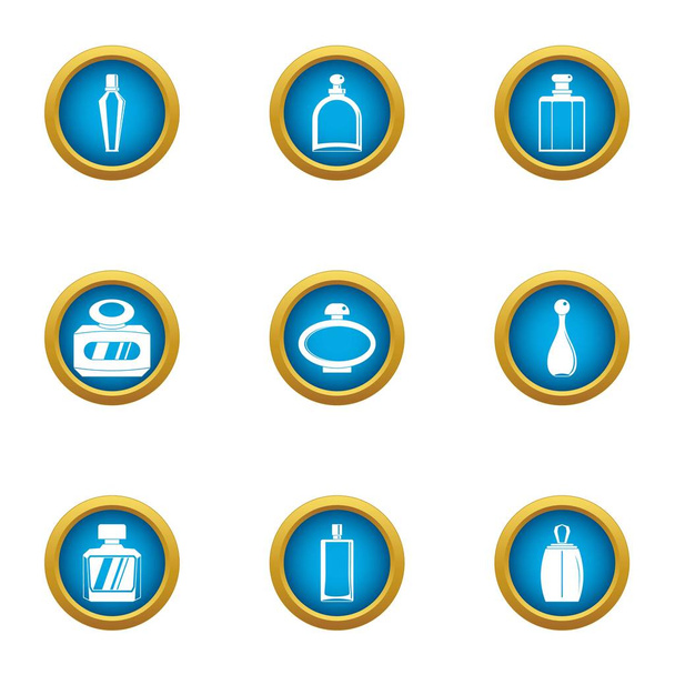 Delicious smell icons set, flat style - Vector, Image