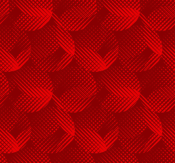 concepto redondo rojo geométrico patrón sin costura
. - Vector, imagen