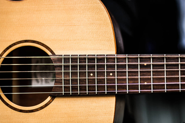 close up acoustic guitar  - Fotografie, Obrázek