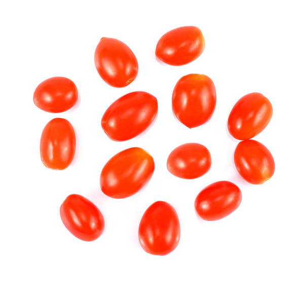 Verse kers tomaat geïsoleerd op een witte pagina - Foto, afbeelding