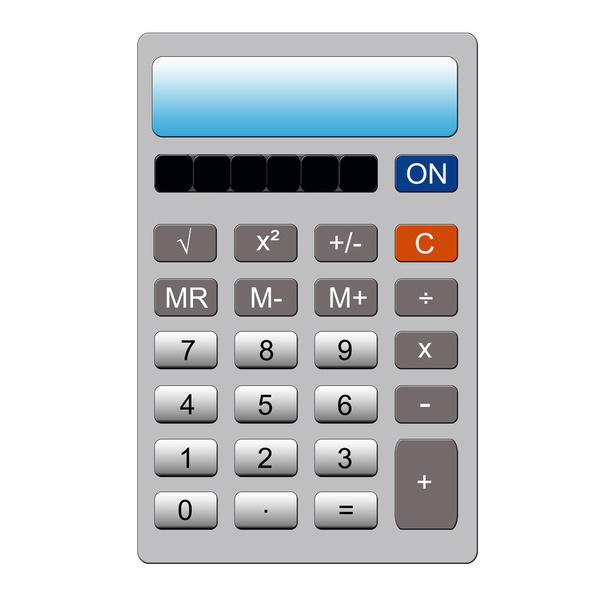 Zilveren rekenmachine - Foto, afbeelding