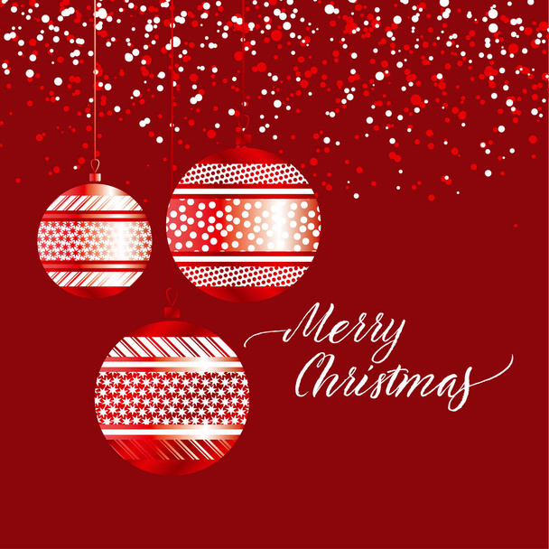 Розкішні червоні різдвяні бульбашки з золотим декором
  - Вектор, зображення