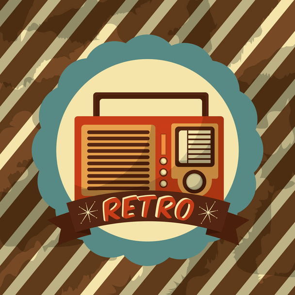 retro vintage device - Vector, Image