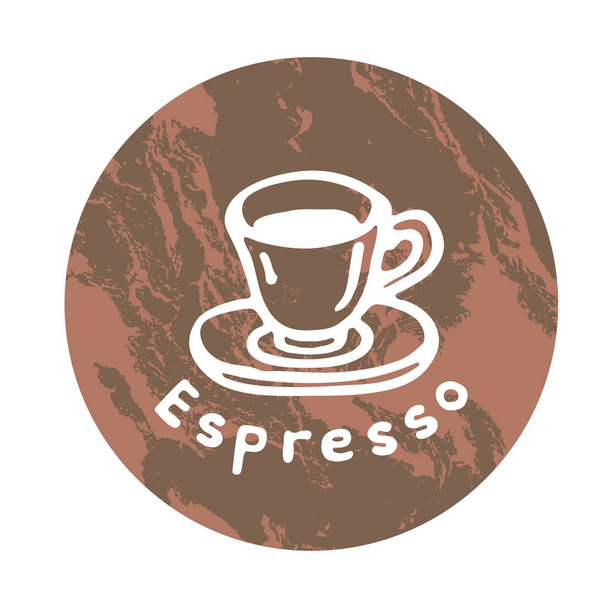 Doodle mão desenhado café isolado no fundo branco. Elemento de design para menu de café ou café
. - Vetor, Imagem