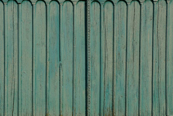 blaugrauer Hintergrund der Holzwände - Foto, Bild