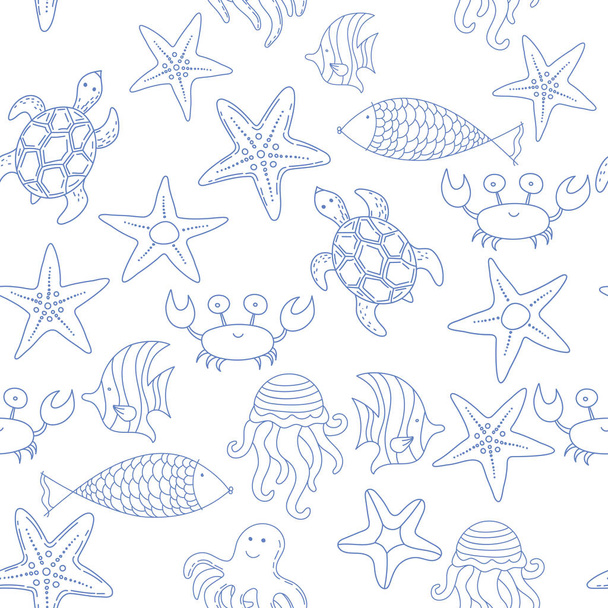 vector de verano patrón sin costuras con conchas marinas
 - Vector, imagen