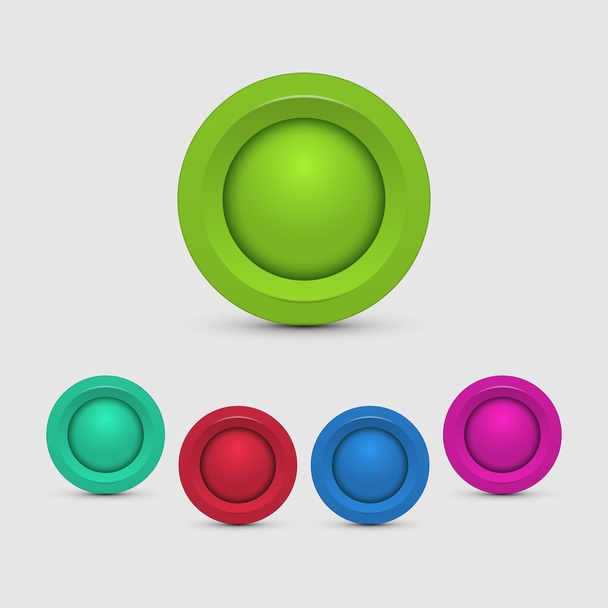 Set of colorful buttons - Vetor, Imagem