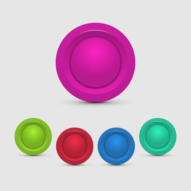 Набір барвистих кнопок - Вектор, зображення