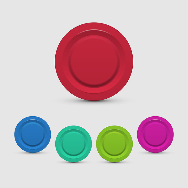 Set of colorful buttons - Vettoriali, immagini